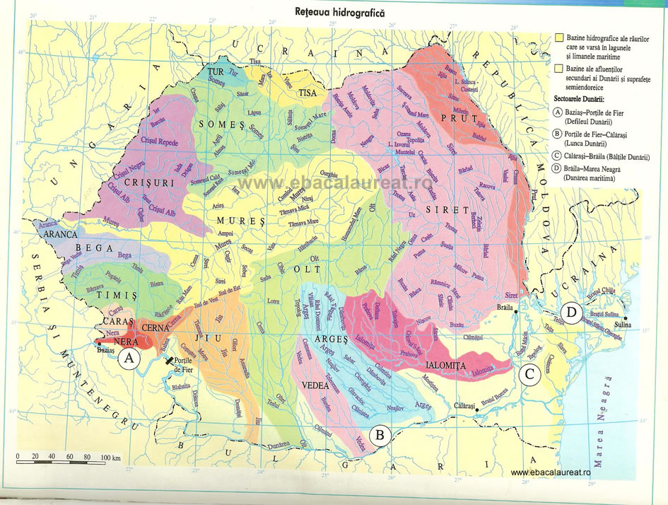Harta Hidrografica A Romaniei Harta