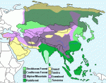 Harta vegetatiei in Asia